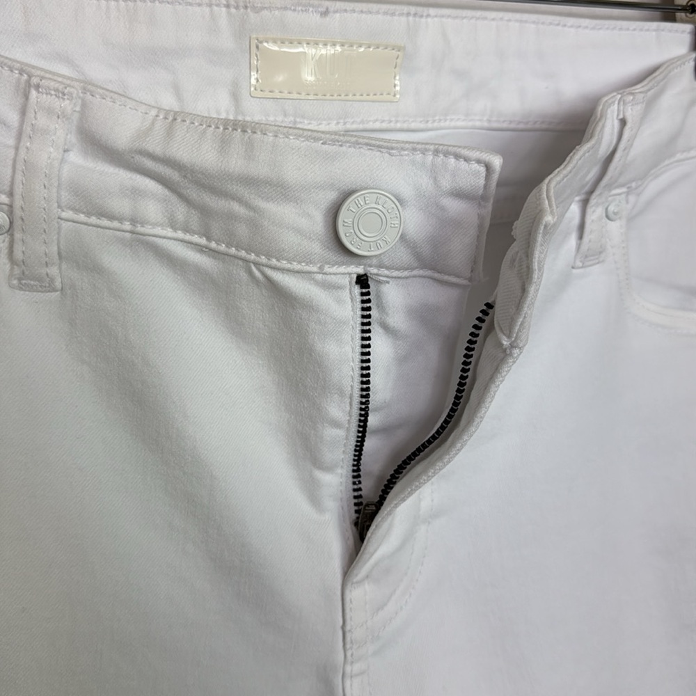 KUT From The Kloth Women’s Amy Crop Straight Leg Jeans Size 14 White - Picture 12 of 14